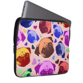 Mops-Welpe im PopArt Retro-Stil Laptopschutzhülle (Vorne Rechts)