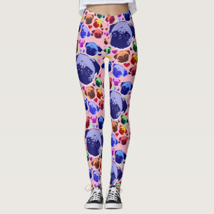 Mops-Welpe im PopArt Retro-Stil Leggings