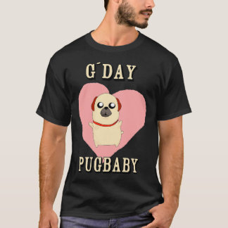 Mops-Welpe mit Herz T-Shirt