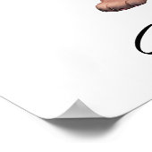 Mops Welpe mit rosa Bow Illustration Individuelle  Poster (Ecke)