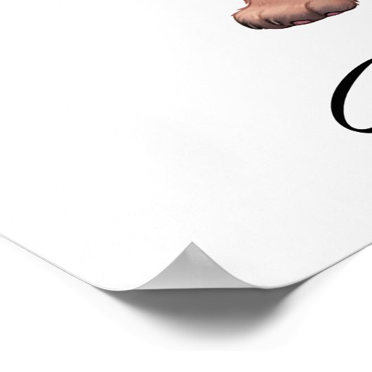 Mops Welpe mit rosa Bow Illustration Individuelle  Poster (Ecke)