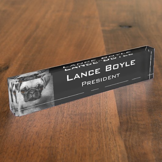 Mops-Welpe Namensplakette (Seite)