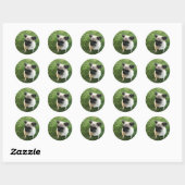 Mops-Welpe Runder Aufkleber (Blatt)