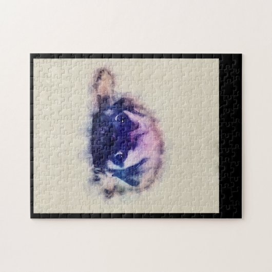 Mops Welpe Sketch Mops Hunde Liebhaber Geschenk Puzzle (Horizontal)