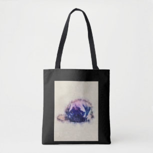 Mops Welpe Sketch Mops Hunde Liebhaber Geschenk Tasche