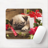 Mops-Welpe und Geschenkboxen Mousepad (Mit Mouse)
