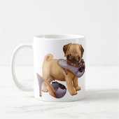 Mops-Welpe und Schuh Kaffeetasse (Links)