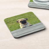 Mops-Welpe Untersetzer (Linke Seite)