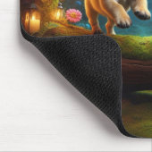 Mops Welpe verzaubert Forest Mouse Pad Mousepad (Ecke)