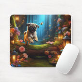 Mops Welpe verzaubert Forest Mouse Pad Mousepad (Mit Mouse)