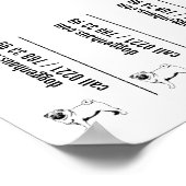 Mops Welpe zum Verkauf Poster-Vorlagen Poster (Ecke)