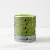 Mops-Welpe Zweifarbige Tasse (Mittel)