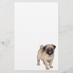 Mops-Welpen-Briefpapier Briefpapier