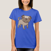 Mops-Welpen-Cartoon T-Shirt (Vorderseite)