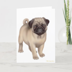 Mops-Welpen-Gruß-Karte Karte