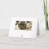 Mops Welpen Happy Birthday Card - Verse drinnen Karte (Rückseite)