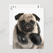 Mops Welpen Hund Gruß Postkarte (Vorne/Hinten)