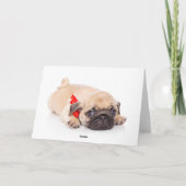 Mops Welpen Hund Happy Birthday Card - Verse drinn Karte (Rückseite)