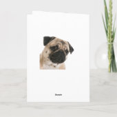 Mops Welpen Hund Happy Birthday Card - Verse drinn Karte (Rückseite)