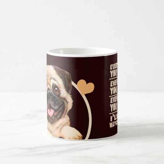 Mops Welpen Hund jeden Snack, den Sie machen Kaffeetasse (Mittel)