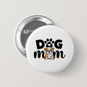 Mops Welpen Hund Mama Hund Lover Button (Vorne & Hinten)