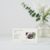 Mops-Welpen-Hundegeschäfts-Karte Visitenkarte (Stehend Vorderseite)