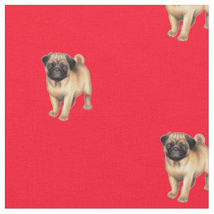 Mops-Welpen-Hundegewebe Stoff