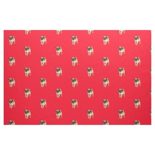 Mops-Welpen-Hundegewebe Stoff (Fat Quarter (45,7 x 55,9 cm))
