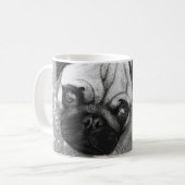 Mops-Welpen-Hundekunst Kaffeetasse (Vorderseite Links)