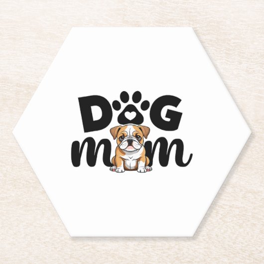 Mops-Welpen-Hundemutter Hundeliebhaber Untersetzer (Vorderseite)