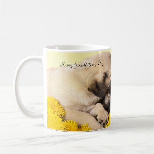 Mops Welpen  Kaffeetasse (Links)