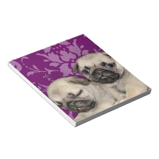 Mops Welpen Notizblock (angewinkelt)