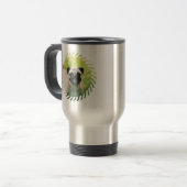 Mops-Welpen-rostfreie Reise-Tasse Reisebecher (Vorderseite Links)