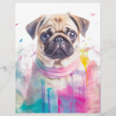 Mops Welpen zum Verkauf Flyer Vorlage QR-Code (Rückseite)