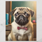 Mops Welpen zum Verkauf Flyer Vorlage QR-Code (Rückseite)