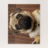 Mops Welpenhund Puzzle (Vertikal)