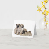 Mops-Welpenkarte Karte (Gelbe Blume)