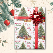 Mops Welpenkörbe unter dem Baum Geschenkpapier