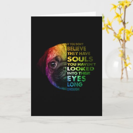 Mops, wenn Sie nicht glauben, dass sie Soule Mops  Karte (Gelbe Blume)