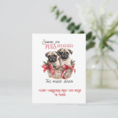 Mops Whimsical Weihnachten | (Stehend Vorderseite)