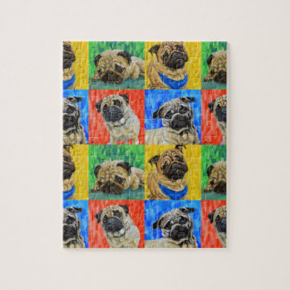 Mops-wiederholendes Primärmuster Puzzle