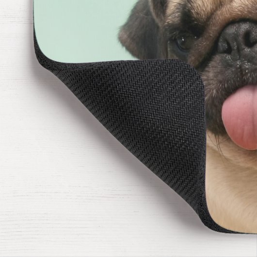 Mops Will Leckereien Mousepad (Ecke)