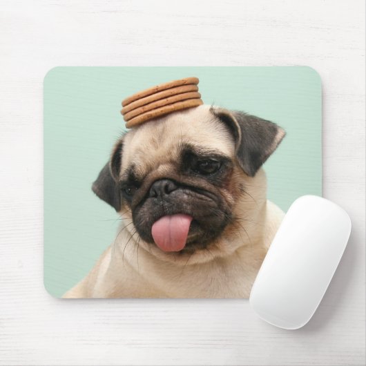 Mops Will Leckereien Mousepad (Mit Mouse)