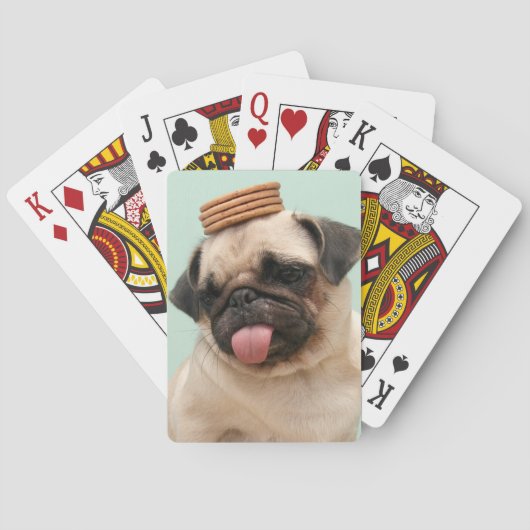 Mops Will Leckereien Spielkarten (Rückseite)