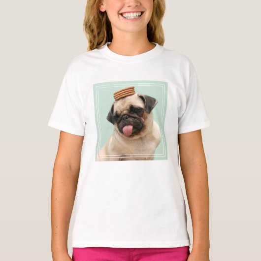 Mops Will Leckereien T-Shirt (Vorderseite)