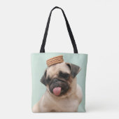 Mops Will Leckereien Tasche (Rückseite)
