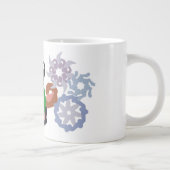 Mops-Winter Jumbo-Tasse (Rechts)