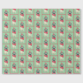 Mops-Wintermuster Geschenkpapier (Flach)
