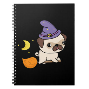 Mops-Witch-Foto-Notizbuch Notizblock