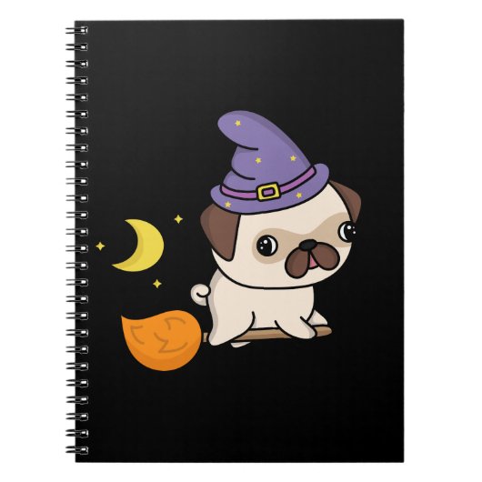 Mops-Witch-Foto-Notizbuch Notizblock (Vorderseite)